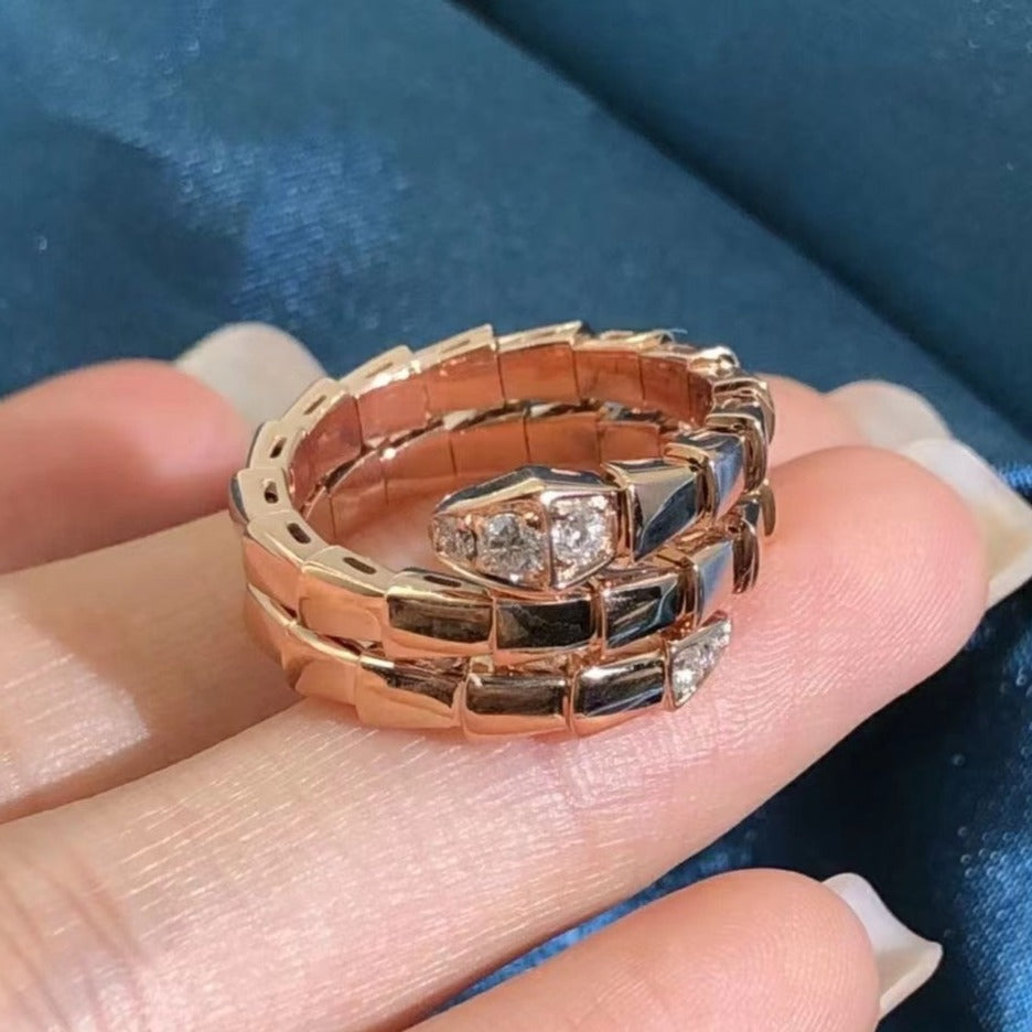 [Echo ]SERPENTS DOUBLE ROW DIAMOND RING